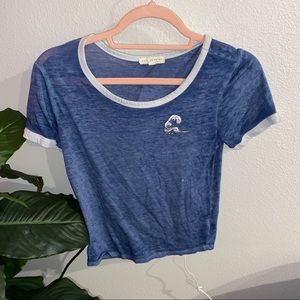 Blue crop top